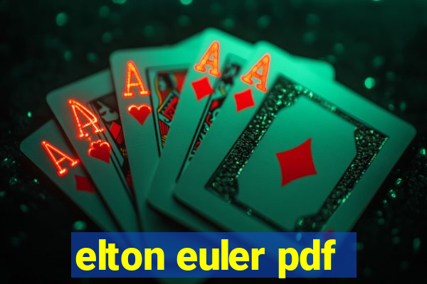 elton euler pdf